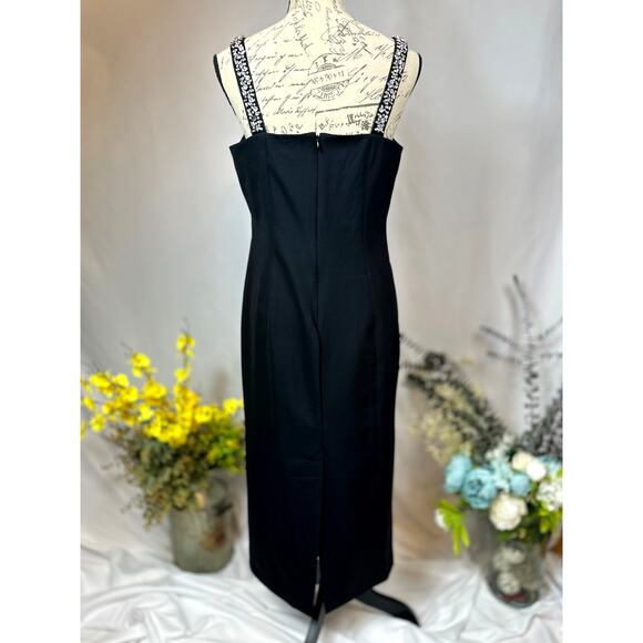 Camila Coelho Sheath Straps Embellished Rhinestones Black M - Picture 10 of 15